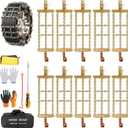 AutoChoice Emergency Snow Chains, Tire Chains with Thickened Manganese Steel for Car Truck SUV in Ice, Sand and Mud(8 Packs, Tire Width 235-285mm)