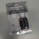 Puroma 1 Pack TSA Approved Luggage Locks, 4 Digit Combination Travel Locks Resettable Code Lock with Zinc Alloy Body for Suitcase, Toolbox, Backpack, Bag, Gym Locker (Black)