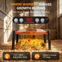 Smart Brooder Plate with Temperature Display & Adjustable Height, 11 x 15 Inch Chick Heat Plate for 20 Chicks, Memory Function and Overheat Protection for Safety, Anti-Roost Design