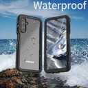 Compatible with Samsung Galaxy A14 5G Waterproof Case, Outdoor Sports IP68 Waterproof Dustproof Snowproof Underwater Full Body Case with Screen Protector Shockproof Case (Black)