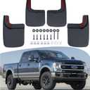Mud Flaps Guards for 2017-2025 Ford F250/F350 Super Duty w/Single Rear Wheels & w/OEM Fender Flares, Front & Rear Splash Guards for Pickup Trucks 4PCS