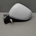 Left Driver Side Mirror Compatible With 2019 2020 2021 2022 2023 Hyundai Santa Fe With Manual Folding Power Glass Blind Spot White Replace #87610-S2010 (5Pins)