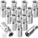 12 Pack Hydraulic Hose End Fittings: 3/8" I.D. Hose x 3/8" JIC 37 Female With Protection Cover Hydraulic End Swivel Crimp Fitting