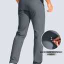 Men's Golf Pants - Slim Fit Stretch Lightweight Dress Pants for Men with Zipper Pockets Casual Work, L34xW36