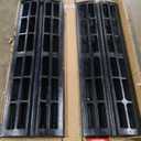 Pyle Car Vehicle Curbside Driveway Ramp - 4ft Heavy Duty Rubber Threshold Bridge Tracks Curb Ramps, 2 Pieces Set (for Car, Truck, Scooter, Bike, Motorcycle, Wheelchair Mobility), Black