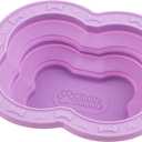 Silicone Collapsible Dog Bowl Purple Bone