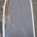 XIANSHOU Contemporary Hand Painted Wall Art Line Wall Decor Abstract Canvas Painting 32"x70" Large Canvas Artwork for Living Room Kitchen Bedroom (Black and Gold)