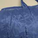 TOPDesign Puffer Tote Bag for Women, Lightweight Puffy Handbag with Compartments & Cosmetic Bag, Quilted Shoulder Bags for Work, Travel, Gym, Gifting (M Blue)