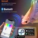 Pawfly Aquarium Light, 6 W Bluetooth Fish Tank Light, Full Spectrum Clip On Aquarium Lights for 1-5 Gallon Tanks, USB 24/7 LED Lights with Timer & Adjustable Brightness (Adapter Not Included)