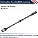 Intermediate Steering Shaft Assembly 5354934HD Compatible with Jeep CJ5 CJ7 CJ8 Scrambler 1976-1986, Heavy Duty Steering Shaft Column Lower Intermediate with Power Steering Replacement