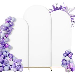 Title: SUKAIKEQA Small Arch Cover Trio  6FT, 5FT & 4FT Stretch Backdrop Set for Intimate Events, Baby Showers & Photo Nooks  Mini Arch Decor Bundle (white)