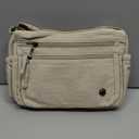 Crossbody Bags for Women Waterproof Nylon Shoulder Bag Roomy Multiple Pockets Messenger Purses Handbags (White)