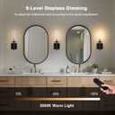 Wireless Wall Sconces with Remote Control, Battery Operated Wall Sconce Set of 2, Black & Gold Rechargeable Dimmable Wall Light for Bedroom Living room Bathroom Hallway Entryway Stairwell, 3000K
