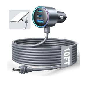 Starlink Mini Car Adapter, 10FT Starlink Mini Cable Car Charger, 12V-24V Cigarette Lighter Adapter [Stable Power Chip & 18AWG Waterproof Cable] Dual PD 45W + USB A 30W Ports for Cars, Trucks, RVs