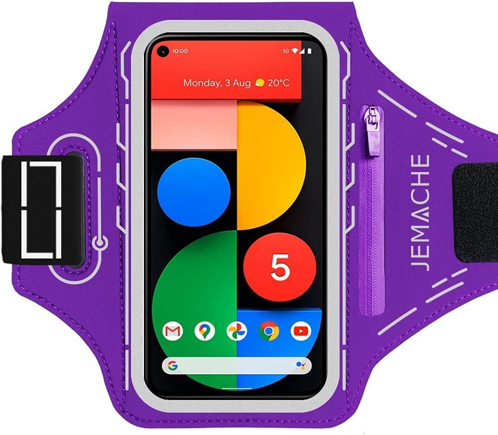 Pixel 9 Pro XL, 8 Pro Armband, JEMACHE Gym Running Workouts Phone Arm Band for Google Pixel 9 Pro XL, 8 Pro, 7, 7 Pro, 6, 6 Pro with Card Holder (Green)