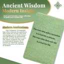 50 Ancient Wisdom Inspiration Cards - Daily Affirmation Deck for Mindful Strategy & Leadership - Premium Glossy Insight Cards for Personal Growth, Success & Inner Peace (Jade)