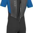 O'Neill Men's Reactor-2 2mm Back Zip Short Sleeve Spring Wetsuit, Lightweight Warmth and Flexibility for All Water Activities, Medium