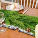 6FT Extra Full Cedar Garland Real Touch Faux Cedar Garland Christmas Greenery for Mantle Stairs Table Wall Front Door Indoor Outdoor Christmas Xmas Decor Decorations