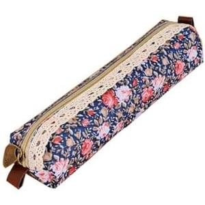 HABUAETY Small Pencil Pouch Floral Pen Bag Women Flower Office Stationery Mini Makeup Cosmetic Bags