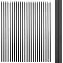 S01 Wrought Iron Balusters - Set of 30 Hollow Plain Bar Decorative Metal Balusters for Decks - Spiral Stair Railing - 1/2-inch Iron Spindles - Satin Black Metal Railing