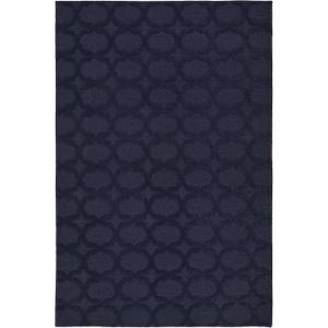 Garland Rug Sparta Non Slip Polypropylene 4 Ft. X 6 Ft. Navy Blue Area Rug- Ideal for Living Rooms & Hallways, Stylish & Durable for High-Traffic Areas
