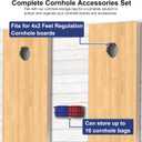 Cornhole Boards Holder Set, 2 Pack Hooks for Hanging Cornhole Board and Cornhole Sandbags, Cornhole Board Games Holder Storage, with Wall Mount&Screws, Cornhole Board Games Holder Accessories