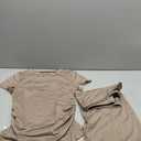 Women Set Pleated Short Sleeve Top Wide Leg Pants Loose Fit Matching Set Casual Lounge Travel Workwear,Size Medium