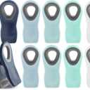 COOK WITH COLOR Bag Clips with Magnet- Food Clips, Chip Clips, Bag Clips for Food Storage with Airtight Seal Grip for Bread Bags, Snack Bags and Food Bags (Blue Ombre, Pack of 10)