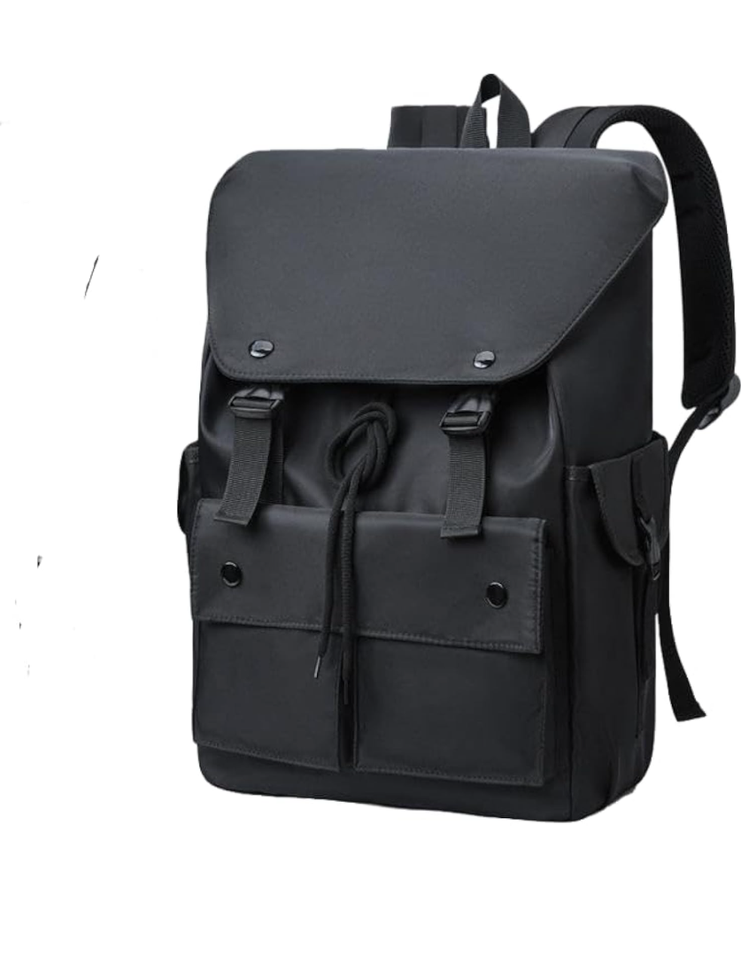 Casual Men's Backpack, Fashionable Travel Backpack for Women, School Backpack, Lightweight Waterproof Computer Bag (Black)