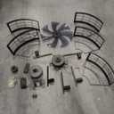 LEDIARY 26 inch Fandelier Caged Ceiling Fan with Light, Bladeless Ceiling Fan with Remote, Farmhouse Fan Lights Ceiling Fixtures for Kitchen, Bedroom, Outdoor(6 Speed, Timing)-Black