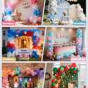 6IN1 Balloon Arch Stand Kit, 10.8ft Adjustable Balloon Column Stand with Base, Reusable Balloon Arch Kit Party Backdrop Decoration for Birthday Graduation Mother's Day Wedding Baby Shower