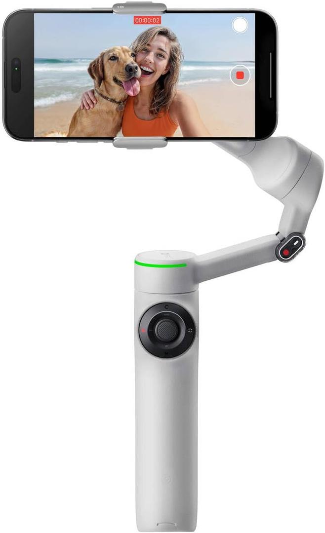 Insta360 Flow 2 Pro Grey- AI-Powered Smartphone Stabilizer, Auto Tracking Phone Gimbal, 200+ App Tracking with Apple DockKit, 3-Axis Stabilization, Built-in Tripod/Selfie Stick, Portable & Foldable