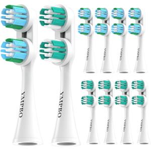 YMPBO Replacement Heads Compatible with Spinbrush Electric Powered Toothbrush Adults, 10 Pack Brush Head Replacement Refill, Green+Blue