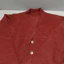 Cicy Bell Womens Chunky Knit Cardigan Sweaters Button Down Mock Neck Open Front Jacket Winter Casual Outerwear with Pockets (Large, Wine Red)