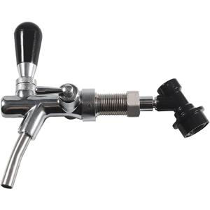 PERA Adjustable Beer Faucet Beer Shank Chrome Tap Beer Shank G5/8 With Ball Lock Disconnect Liquid for HomeBrewing Cornelius Keg
