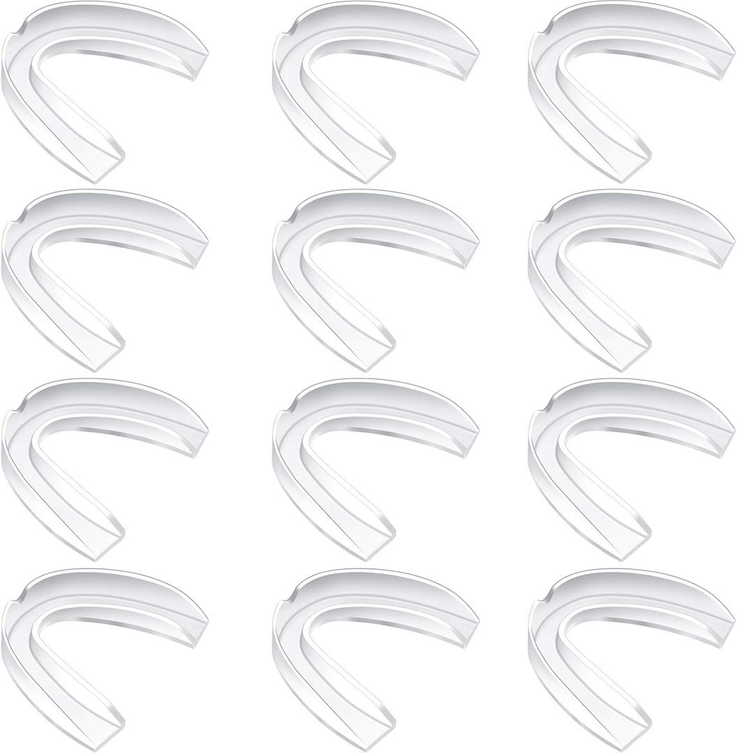 BBTO 20 Pieces Sports Mouth Guard Boxing Mouth Protection Athletic Mouthpiece for Football Basketball Hockey Karate Rugby Match(Transparent Color,Adult (11 yrs & Above)