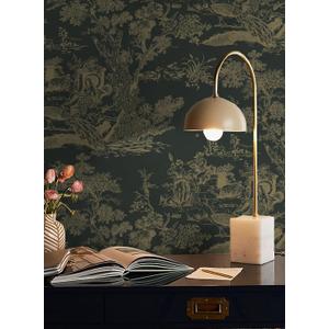 CiCiwind 16In197In Vintage Wallpaper Peel and Stick Toile Contact Paper Black and Brown Peel and Stick Wallpaper Removable Self-Adhesive Wallpaper Country for Bedroom Living Room Decoral