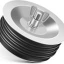 Dreyoo 1 Pcs 4 Inch End of Pipe Gripper Mechanical Plug, Steel Drain Pipe Cover with Galvanized Screw and Wing Nut for Outdoor Sewer Cleanout Drain
