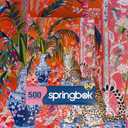 Springbok Cheetah and Ginger Jar 500 Piece Jigsaw Puzzle for Adults - Unique Cut Pieces - Made in USA