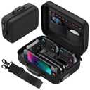 Lmcpa Storage Case for Nintendo Switch 2,Protective Hard Travel Carry Case for Switch 2 Camera,Console,Pro Controller and Other Switch 2 Accessories with 22 Game Cartridges and Shoulder Strap,Black