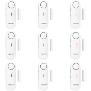 TECKNET Door Alarms for Kids Safety, Window Alarm Pool Alarms Door Alarm for Home Security, 2-in-1 Alarm & Chime, 3-Level Volume Control, Wireless Alarm for House Hotel Cars Sheds Caravans (9 Pack)