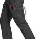 NAVEKULL Men's Flex Work Pants Stretch Ripstop Water-Resistant Utility Cargo Pants Lightweight Workwear Tactical Pants