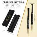 PerKoop Thank You Gifts Inspirational Ballpoint Pen with Box Employee Appreciation Gift Pen Bulk for Volunteer Police Corrections Officer Teacher Nurse Office Staff(20 Sets,Black,Thank You)