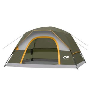CAMPROS CP Tents for Camping 2-4 Person, Waterproof Windproof Dome Tent Camping Tents with Rainfly Easy Setup in 5 Mins, Portable Tents with Mesh Window & Carry Bag for Outdoor Camping Backyard, Olive