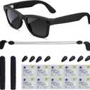 HIBLOKS Smart Glasses Accessories Kit for Ray-Ban Meta/Gen 2 and Oakley Meta HSTN, Includes 10Pcs Lens Cleaning Papers, 4 Pairs Nose Pads, 1Pc Adjustable Anti-Drop Lanyard & Non-Slip Glasses Holder