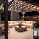 Lovelite 13ft x 13ft Net Lights Outdoor, 400LED Large Gazebo Lights 8 Modes Timer, Waterproof Connectable Christmas Mesh Light Clear Wire for Bushes Patio Pergolas Garden Holiday Party - Cool White