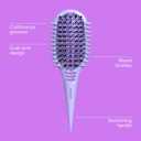 Conair Curl Define Pro Hair Brush for Curly Hair, Dual-Vent Design with Continuous Grooves, Mixed Bristles for Frizz-Free Detangling, Smoothing, and Curl Definition (Purple Pulse)