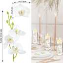 LARDUX 24 PCS Artificial Flowers for Floating Candles Wedding Centerpiece Mini Orchid Flower Filler Vase Fillers for Wedding Dinning Table Party Home Restaurant Decoration