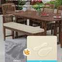 40x12x2 Outdoor Bench Cushion, Strengthen Waterproof Seat Cushions, High-Density Bench Pad with Anti-Slip Bottom, Outdoor Cushion for Patio Garden Swing Furniture - Beige