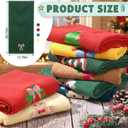 Hahafelt 4 Pcs Christmas Hand Towels 13.7 x 28.7 Inch Large Soft Cotton Embroidered Christmas Bath Towel Set Absorbent Thicken Xmas Towels Decorative for Home Bathroom Kitchen Dish (Vintage)